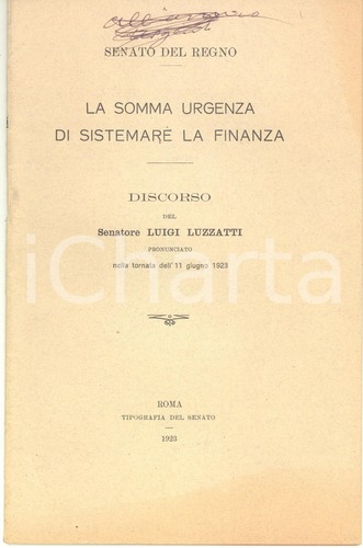 1923 senato del regno luigi - senato,
